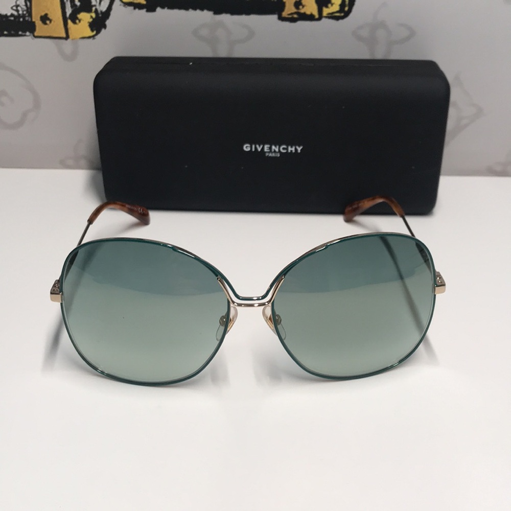 New Authentic Givenchy GV7144/S PEF/EZ Sunglasses – Green/Gold Gradient - Picture 6 of 15